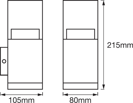 Jednoduché zahradní nástěnné svítidlo DOŁ nástěnné svítidlo LED 9W 3000K Endura Style Crystal LEDVANCE