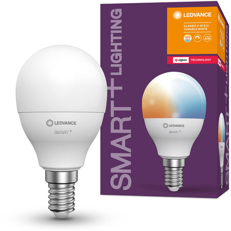 E14 P45 4.9W 470lm CCT LEDVANCE SMART+ ZigBee stmívatelná LED žárovka