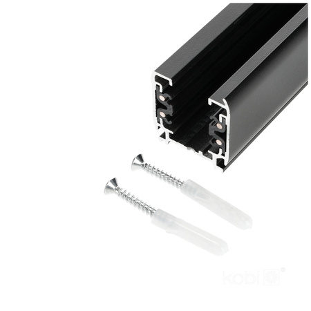 Osvětlovací přípojnice 3 okruhy 1m černá Kobi