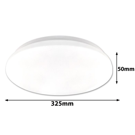 LED stropní nástěnné svítidlo kulaté 18W 1260lm 4000K IP44