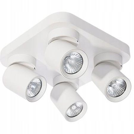 TIMO Stropní nástěnná lampa Nástěnná lampa Reflektor Pohyblivé halogenové svítidlo 4xGU10 White Square LVT