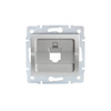 Adaptér internetové zásuvky RJ45 Square Silver LOGI Kanlux