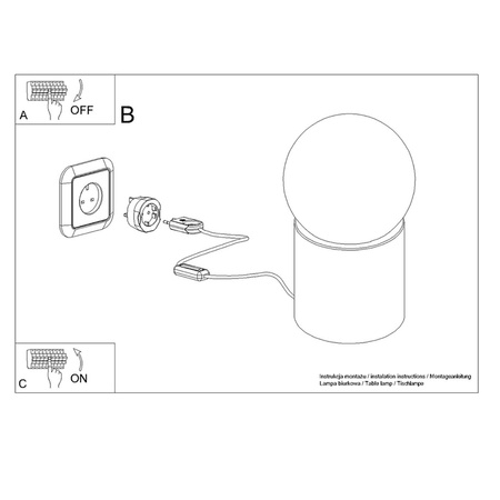 BOOMO G9 Dřevěná stolní lampa na nočním stolku Moderní SOLLUX