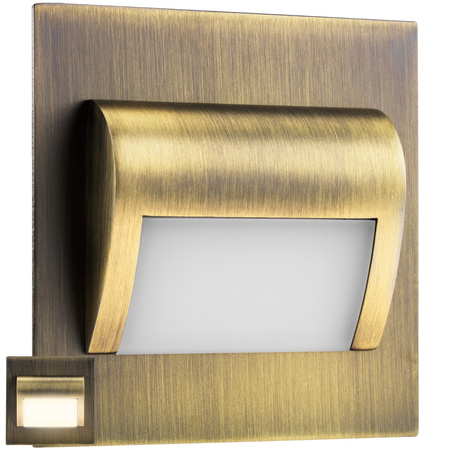 DECORUS schodišťové svítidlo LED lampa 1.2W Mosaz ProVero Neutrální bila 4000K 12V DC