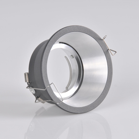 KOLDING Kulaté pohyblivé zapuštěné svítidlo černo-stříbrné MR16 GOLDLUX (Polux)