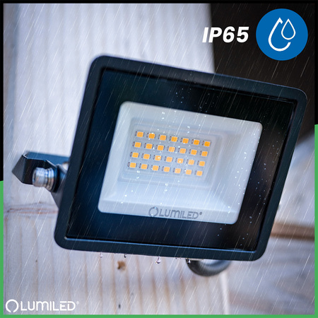 LED Reflektor 20W, 1800lm 6500K IP65 Černá ZUNA2 LUMILED