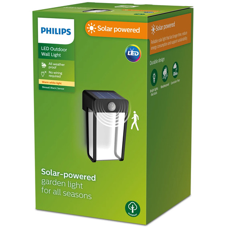 Venkovní nástěnné svítidlo LED Solar Movement Sensor 2700K IP44 PHILIPS