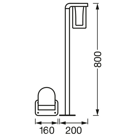 POST zahradní venkovní stojací lampa SMART+ WiFi LED 10W 420 lm 80cm CASCADE LEDVANCE
