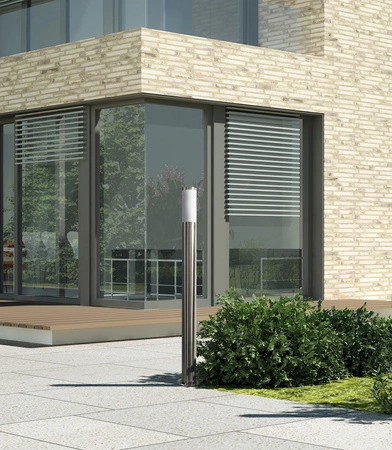 Zahradní lampový stožár E27 LIVIA TUBA GOLDLUX (Polux) VYSOKÝ SATÉN 100cm