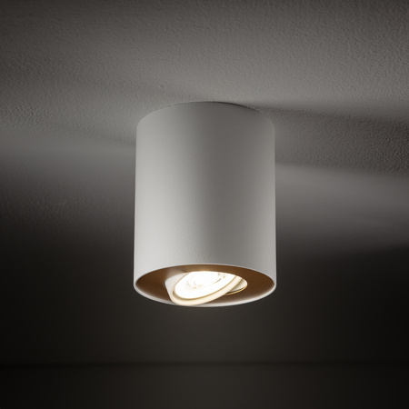 Stropní svítidlo SET 8896 Nowodvorski bílá a zlatá GU10 bodová trubice přisazená k povrchu moderní