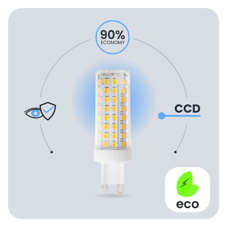 4x Žárovka LED G9, KAPSLE 12W = 100W 1152lm 3000K Teplá bílá 360° LUMILED