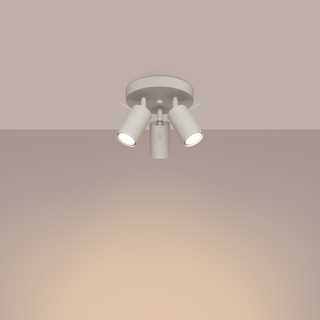 Plafond Tuba Bodové stropní svítidlo 3x GU10 Béžový kroužek Bittersweet Shimmer SL.1497 Sollux