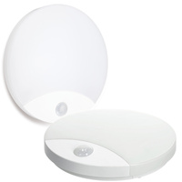 Nástěnné svítidlo LED Plafond s pohybovým a soumrakovým senzorem 10W Neutrální bila barva 4000K IP44 ORBIS Kobi