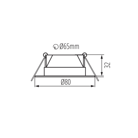 LED reflektor pro vestavbu 4,8 W 450 lm 6500K studená 36° černá FIZU Kanlux