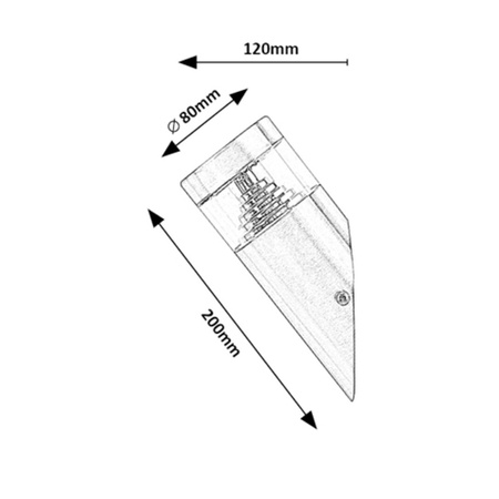 Zahradní lampa LED nástěnná lampa LISABON 7W 4000K IP54 Válcový chrom RABALUX