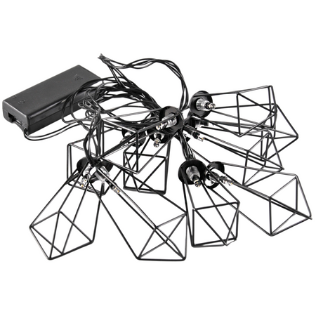 LED baterie zahradní girlanda 2.1m 2xAA ALBORG Black GOLDLUX (Polux)