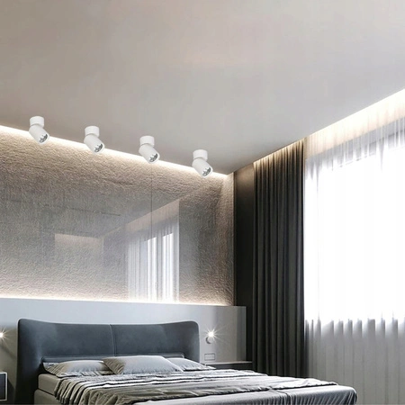 TIMO Stropní nástěnná lampa Reflektor Pohyblivé halogenové svítidlo 1xGU10 White LVT