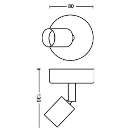 Stropní svítidlo LIMBALI GU10 Nástěnné svítidlo Saténový pohyblivý reflektor PHILIPS