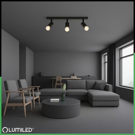 Stropní svítidlo SPOT TUBA Reflektor Halogenové svítidlo 3x E27 GLASA LUMILED