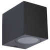 Zahradní nástěnná lampa GU10, čtvercové Černá ALLIUM LUMILED