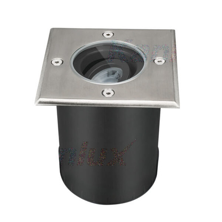 GU10 IP67 IK10 čtvercové podhledové svítidlo BERG KANLUX stříbrné barvy