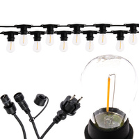 Venkovní zahradní girlanda světelný řetěz 10m 10xE27 LED 1.3W Kobi