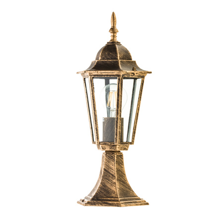 Venkovní zahradní svítidlo LANTERN E27 až LED IP44 Gold LO4104 Kobi