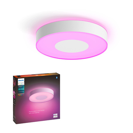 Plafond LED Xamento Povrchové stropní svítidlo do koupelny bílé 33,5W 38cm IP44 CCT RGB PHILIPS HUE Bluetooth 