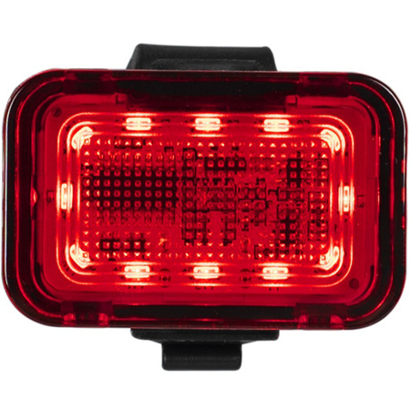 Zadní svítilna na kolo červená USB-C 6 režimů IPX6 POWERFUL VAYOX