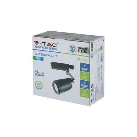 LED pásový reflektor 33W 5000K Black COB VT-4534 V-TAC