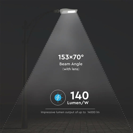 LED pouliční lampa 100W 5700K stmívatelná SAMSUNG CHIP VT-102ST V-TAC