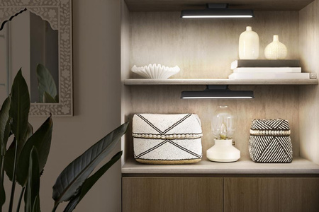 LED panelové stropní světlo 4,2 W 200 lm 3000K - 4000K - 6500K CCT stmívatelné povrchově montované černé LinearLED Ledvance