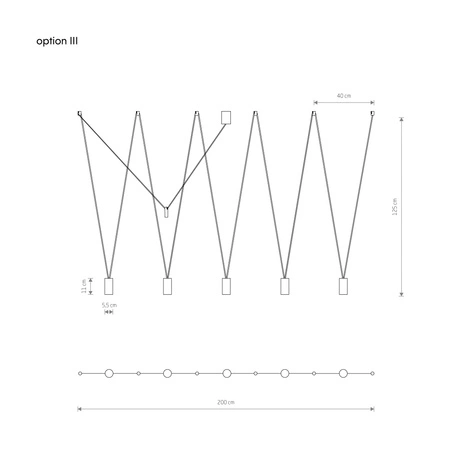 MORE EYE V 7825 Nowodvorski Black 5xGU10 Stropní závěsné podkrovní svítidlo
