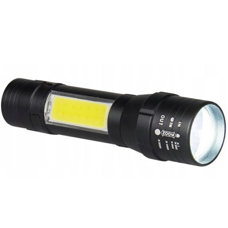 Taktická dobíjecí svítilna 2v1 LED COB. XML T6 600LM ZOOM 4 REŽIMY LB0172 LIBOX