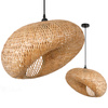 Bambusová dekorativní závěsná lampa E27 Boho Bemidi Kobi