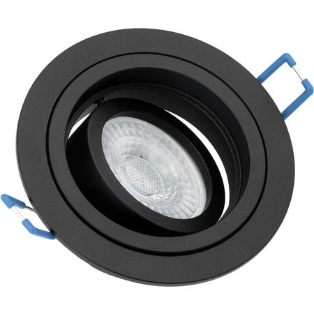 Halogenová Podhledové svítidlo GU10, MR16 Nastavitelná Kulatá Černá CASSIO LUMILED