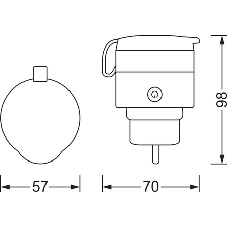 Inteligentní venkovní napájecí zásuvka 230V SMART+ WIFI KOMPAKTNÍ VENKOVNÍ ZÁSTRČKA EU LEDVANCE