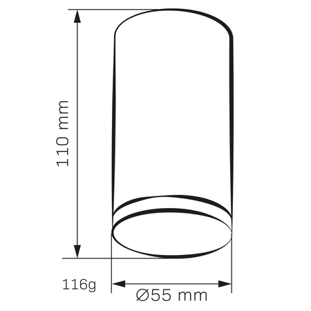 Bodové svítidlo GU10 černé IP44 TURYN Sanico Goldlux pro povrchovou montáž