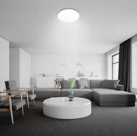 Stropní svítidlo Plafond 2x E27 pro povrchovou montáž se senzorem pohybu kulaté bílé LOBO Masterled