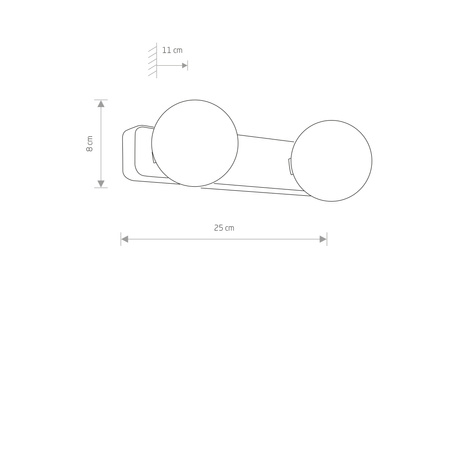 BRAZOS 6950 Nowodvorski Nástěnná lampa Stříbrná 2xG9 nástěnná lampa Skleněné stínidlo ocel + sklo Minimalist