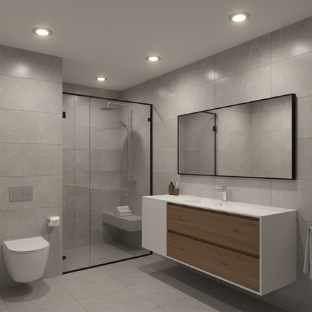 Halogenová Osvětlení Podhledová Koupelnová Hermetická GU10, IP44 Stálá Chrom AQUS LUMILED