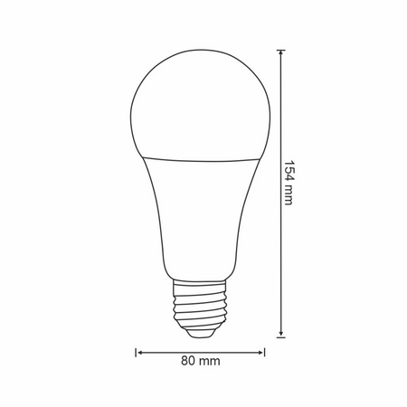 LED žárovka E27 A80 20W = 125W 2000lm 3000K Teplá bílá 200° GOLDLUX (Polux)