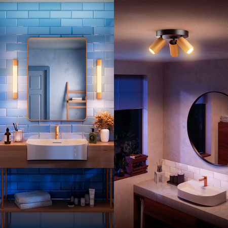 LED Světlo nad Zrcadlo 10W 1500lm 2700K 62cm IP44 Měděná Rover Philips