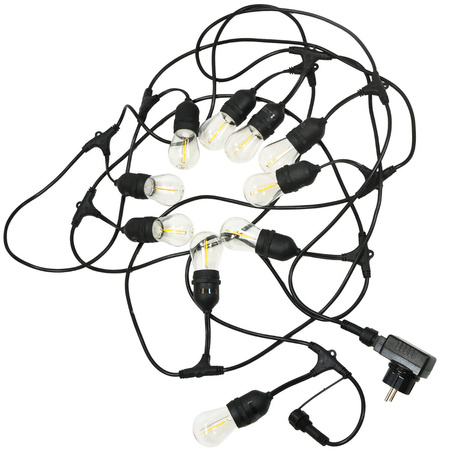 Dekorativní GARDEN GARLAND 5.6m 10xE27 Filament 6W GOLDLUX (Polux)