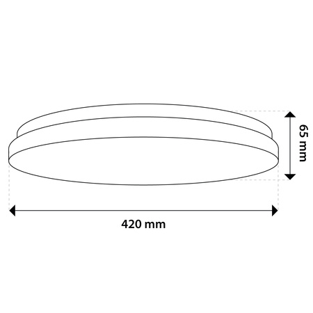 Stropní LED plafon pro povrchovou montáž 36W 4000K CELIS Round IP44 ALS LUMILED
