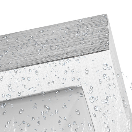 Stropní svítidlo LED Plafond 2x E27 s mikrovlnným senzorem SOLEN square silver