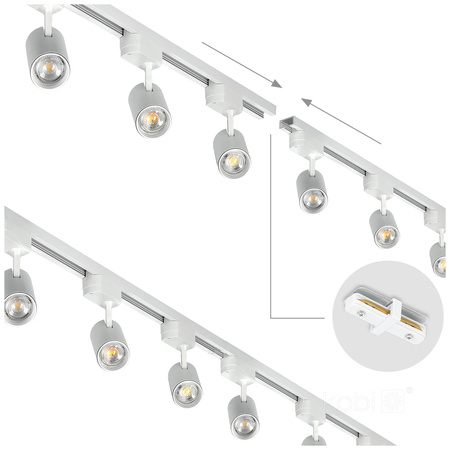 Přípojnice rovná 1 okruh Spínač vnitřní bílý Kobi