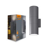 Venkovní nástěnné svítidlo IP54 2x E27 Grey PORTER Videx