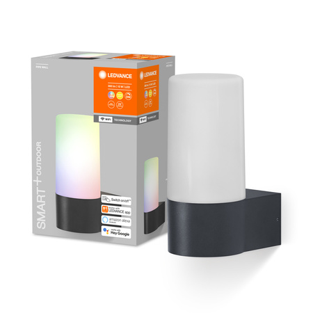 LED fasádní nástěnné svítidlo INTELLIGENT 10W 380 lm Teplá bílá barva světla + RGB SMART + WiFi PIPE WALL LEDVANCE