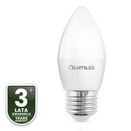 6x LED E14 CANDLE 8W = 60W 6500K studená bílá CCD LUMILED žárovka